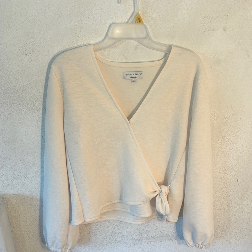 Cream Wrap Top
